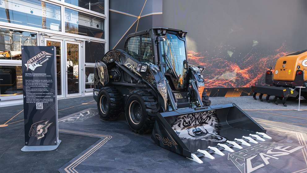 Skid steer loader inspired by Metallica's James Hetfield.