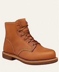 Side profile of a Red Wing classic 10875 safety boot in brown.