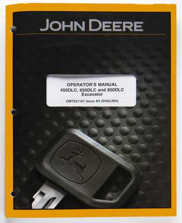 John Deere 450DLC, 650DLC & 850DLC Excavator Operator's Manual OMT221101 Issue A9 April 2009