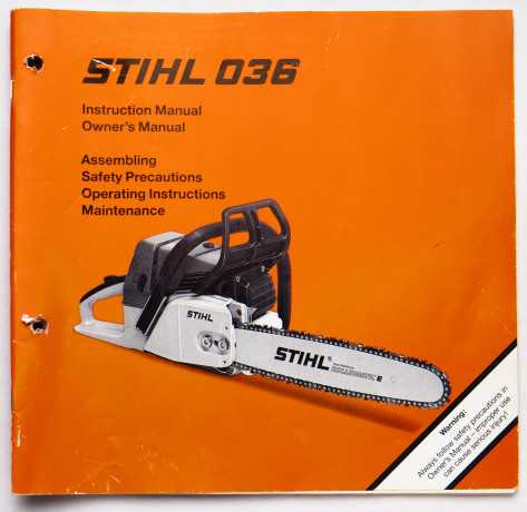 Stihl 036 Instruction/Owner's Manual 0458 138 0121. M4. D3. Rei. 1993