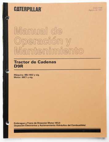 Caterpillar D9R Track-Type Tractor Operation and Maintenance Manual Steering Clutch and Brake HEUI engine (Electronic Injection and Hydraulic Fuel Actuation) SSBU7096 August 1997 Spanish