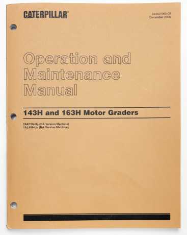 caterpillar-143h-163h-motor-graders-operation-maintenance-manual-sebu7063-03-december-2000-big-0