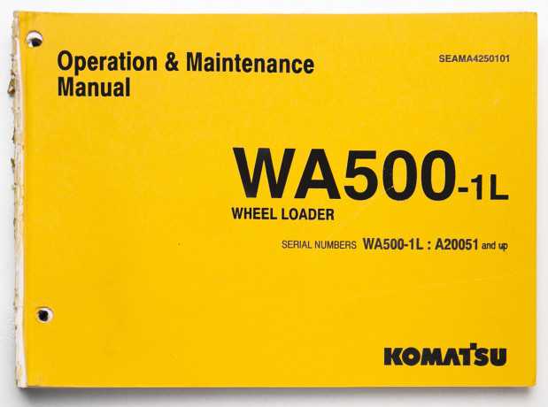Komatsu WA500-1L Wheel Loader Operation & Maintenance Manual SEAMA4250101 November 1994