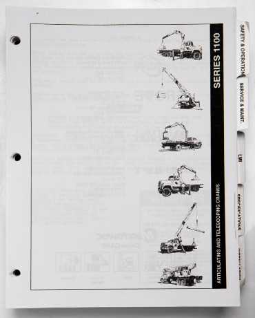 Manitowoc CraneCare Series 1100 Articulating & Telescoping Cranes Operation & Maintenance Manual