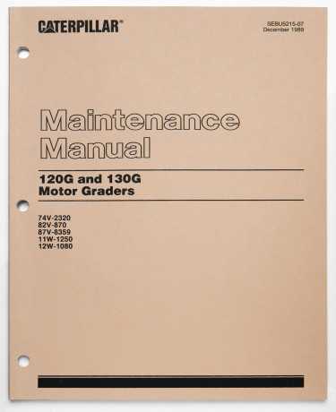 caterpillar-120g-130g-motor-graders-maintenance-manual-sebu5215-07-december-1989-big-0