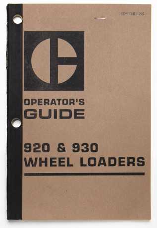 Caterpillar 920 & 930 Wheel Loaders Operator's Guide GEG00134