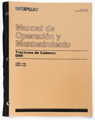 Caterpillar D8R Track-Type Tractors Operation and Maintenance Manual SSBU6891 December 1995 Spanish