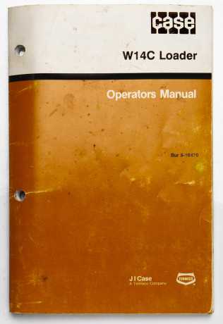 Case W14C Loader Operators Manual Bur 9-16470 January 1990