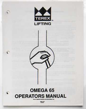 Terex Lifting Omega 65 Operators Manual OM65-2-OM June 1993