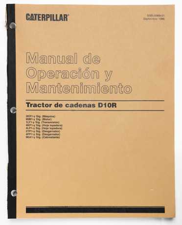 Caterpillar D10R Track-Type Tractor Operation and Maintenance Manual SSBU6969-01 September 1996 Spanish