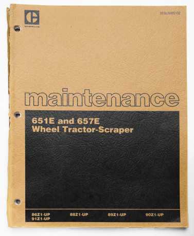Caterpillar 651E & 657E Wheel Tractor-Scraper Maintenance Manual SEBU5889-02