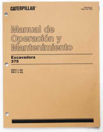 Caterpillar 375 Excavator Operation and Maintenance Manual SSBU6542 May 1993 Spanish