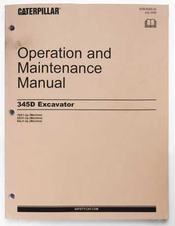 Caterpillar 345D Excavator Operation & Maintenance Manual SEBU8300-02 July 2008