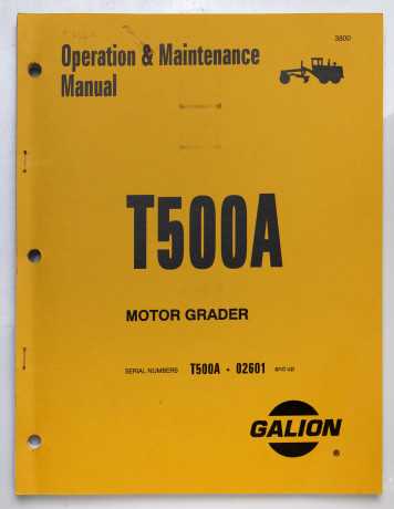 galion-t500a-motor-grader-operation-maintenance-manual-december-1999-big-0
