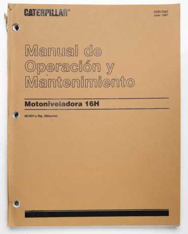 Caterpillar 16H Motor Grader Operation & Maintenance Manual (Spanish) SSBU7062 June 1997