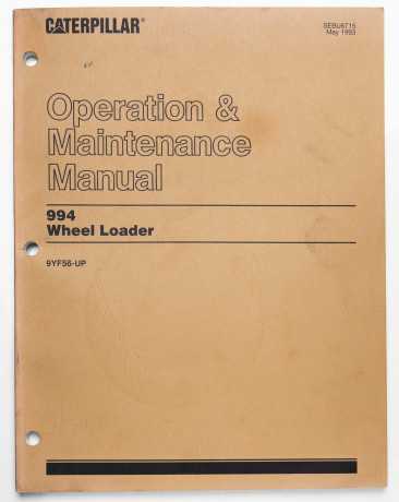 Caterpillar 944 Wheel Loader Operation & Maintenance Manual SEBU6715 May 1993