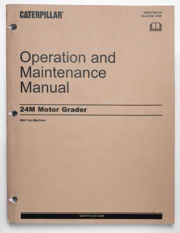 Caterpillar 24M Motor Grader Operation & Maintenance Manual SEBU7990-06 November 2008