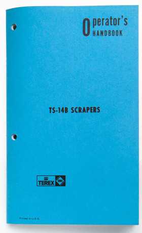 Terex IBH TS-14B Scrapers Operator's Handbook  79SP2 Rev. 1 July 1981