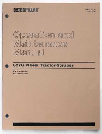 Caterpillar 627G Wheel Tractor-Scraper Operation & Maintenance Manual SEBU7282-01 March 2002