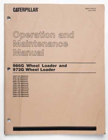 Caterpillar 966G & 972G Wheel Loaders Operation & Maintenance Manual SEBU7035-04 June 2002