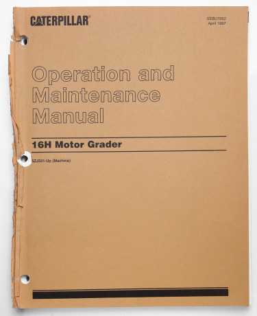 caterpillar-16h-motor-grader-operation-maintenance-manual-sebu7062-april-1997-big-0