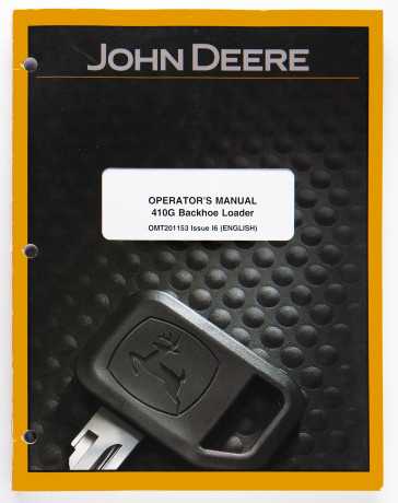 John Deere 410G Backhoe Loader Operator's Manual OMT201153 Issue I6 March 2008